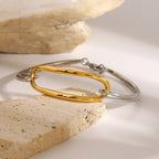 Two-Tone Open Link Bracelet