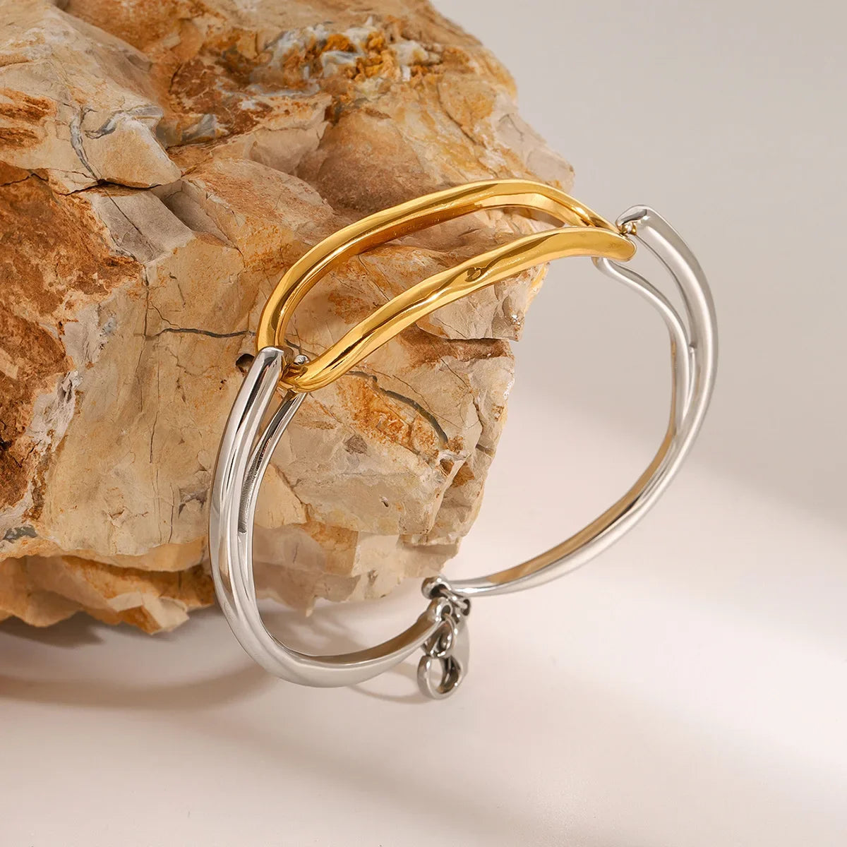 Two-Tone Open Link Bracelet