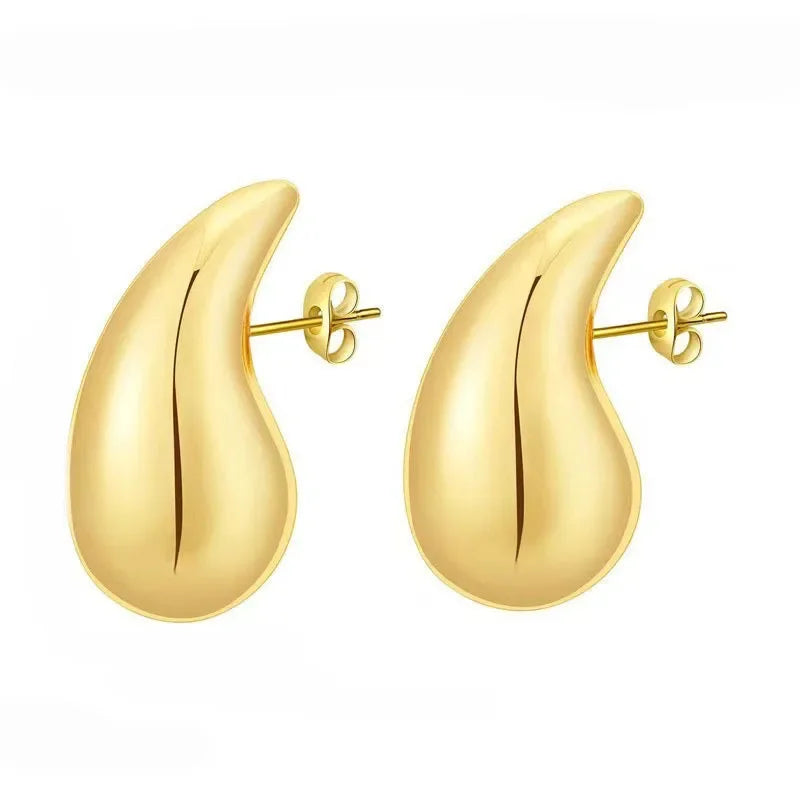 Glossy Dome Teardrop Earrings