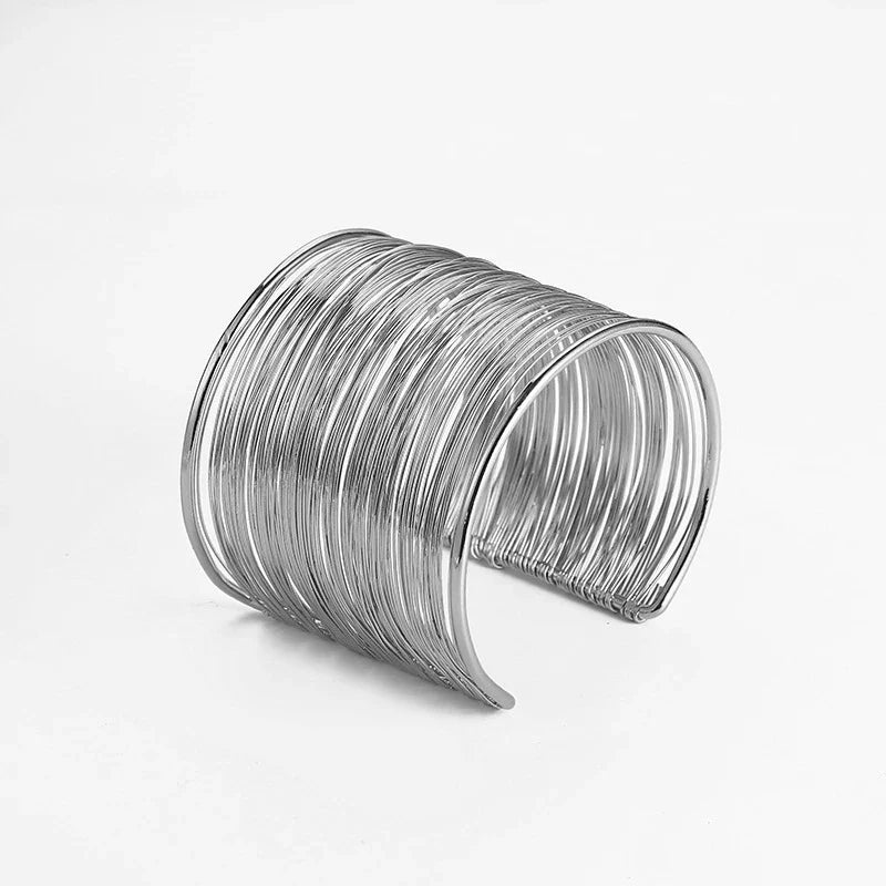 Layered Wire Cuff Bangle