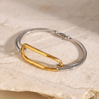 Two-Tone Open Link Bracelet