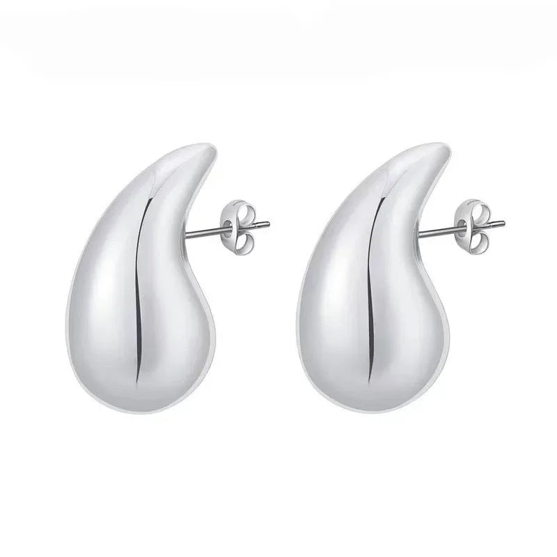 Glossy Dome Teardrop Earrings