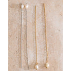Pearl-Style Drop Chain Earrings