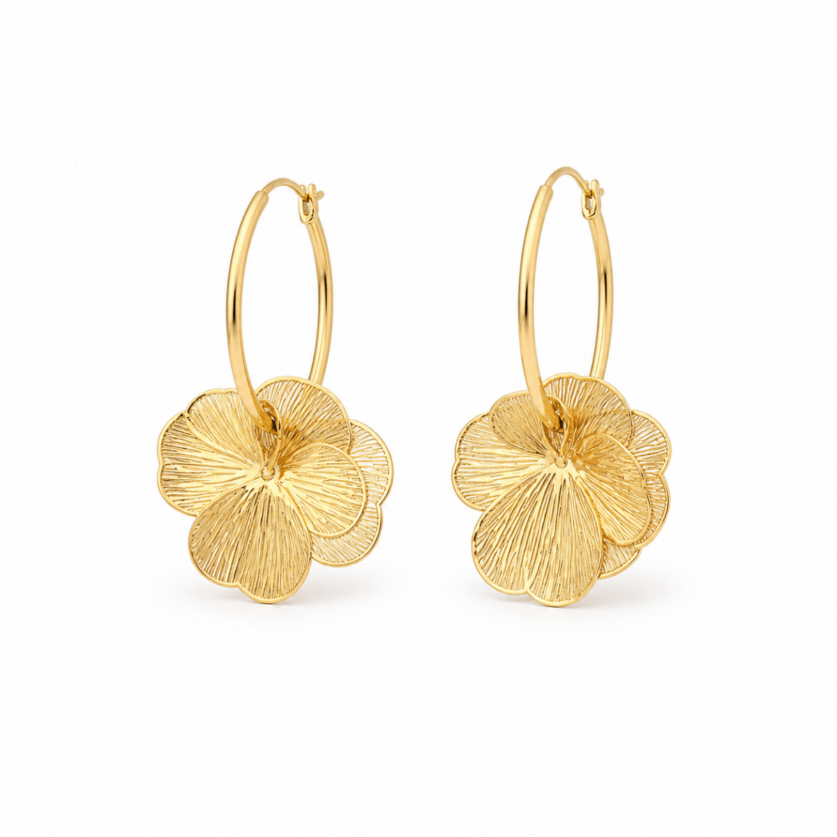 Petal d'Or Earrings - ÉCLAT MARBELLA